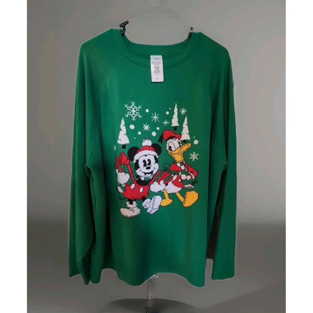 DisneyParks 2024 Mickey Mouse And Donald Duck Christmas Holiday Sweater XL